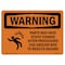 Signmission OSHA WARNING Sign, Parts May Have Static Charge, 14in X 10in Decal, 10" W, 14" L, Landscape OS-WS-D-1014-L-12296 - alternate 1